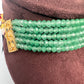 Moissanite Color Stone Mehendi Polish Choker - Green