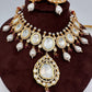 Moissanite Red beads Pearls Choker