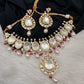 Moissanite Red beads Pearls Choker