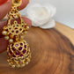 Simple Red Kemp Jhumki