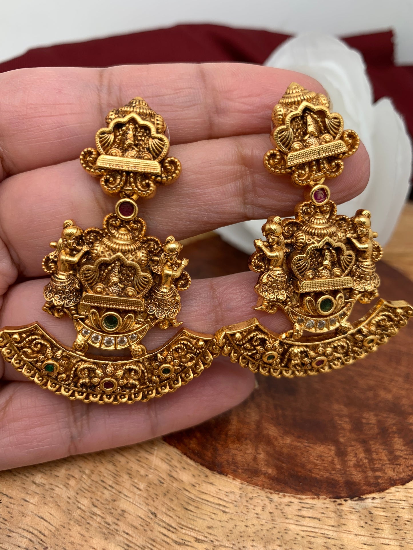 Doli Palki Nakshi Matte Finish Earrings