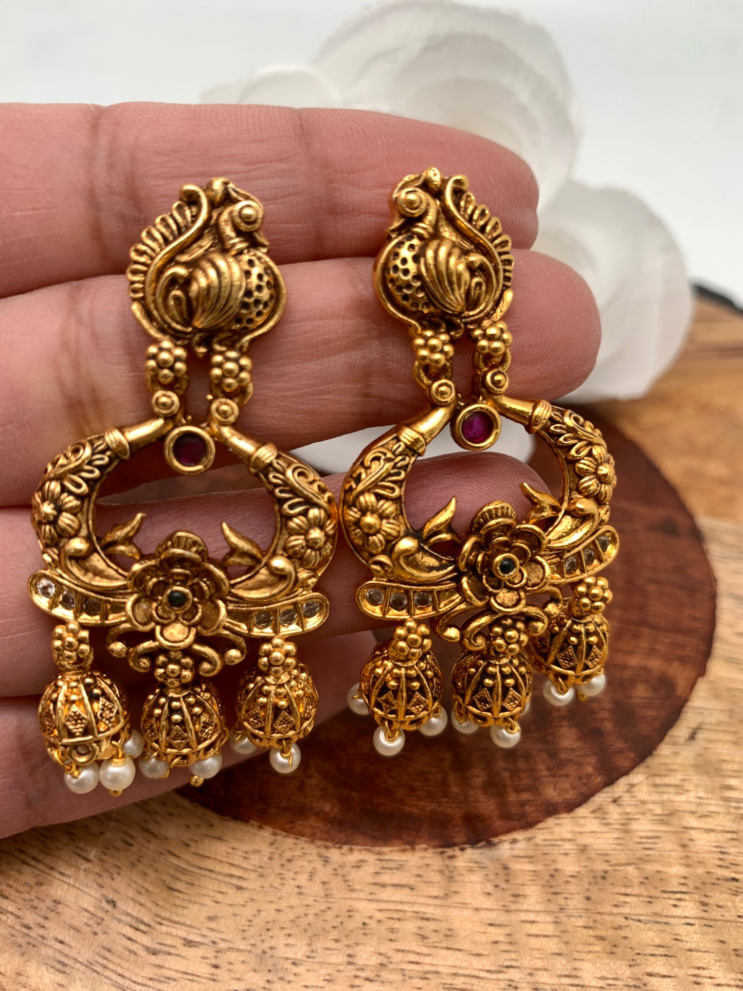 Peacock Nakshi Earrings