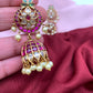 Red Kemp Matte Finish Jhumki