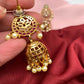 Red Kemp Matte Finish Jhumki