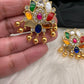 Nauratan Lotus Jadau Kundan Earrings