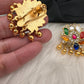 Nauratan Lotus Jadau Kundan Earrings