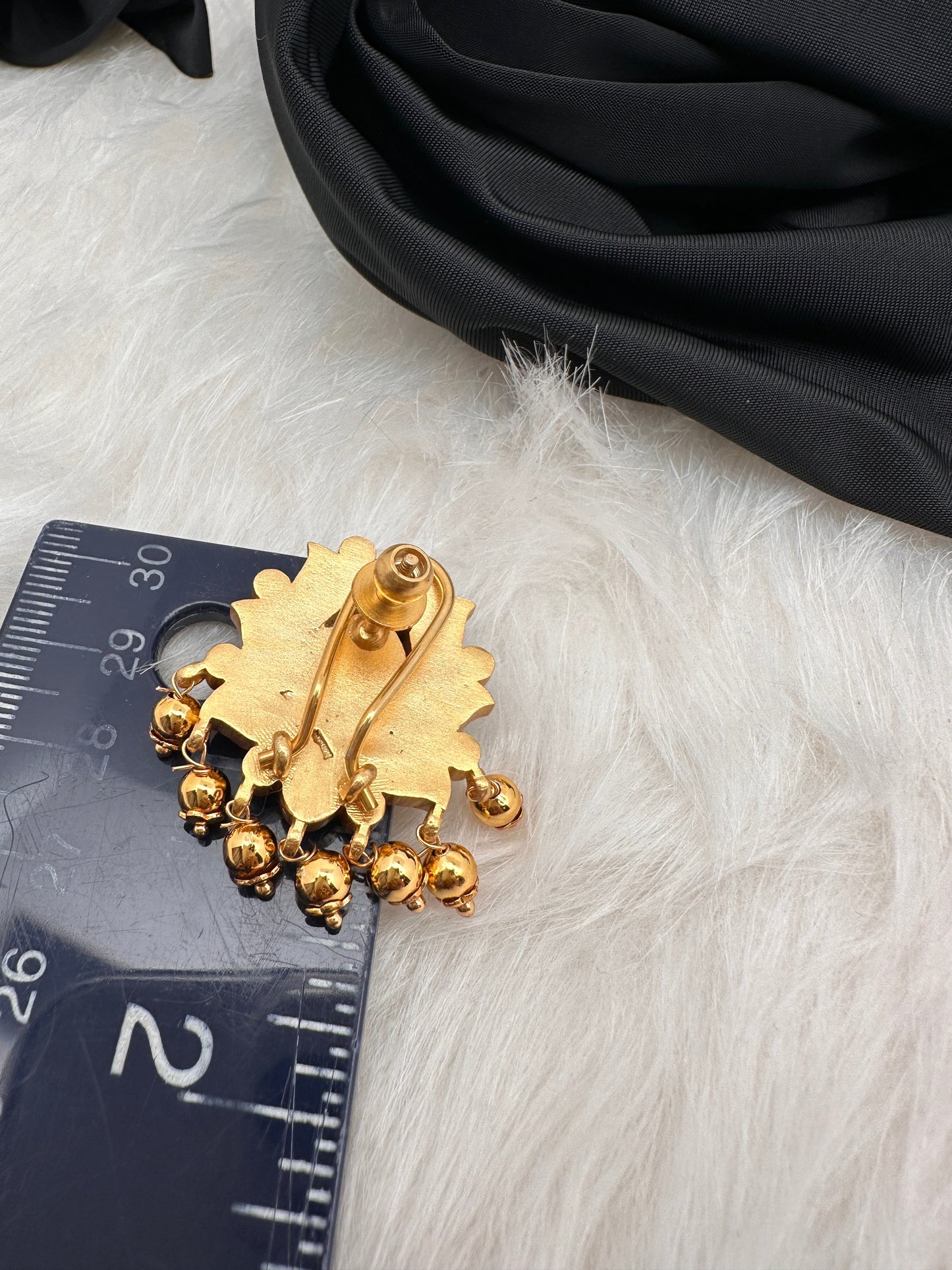 Nauratan Lotus Jadau Kundan Earrings
