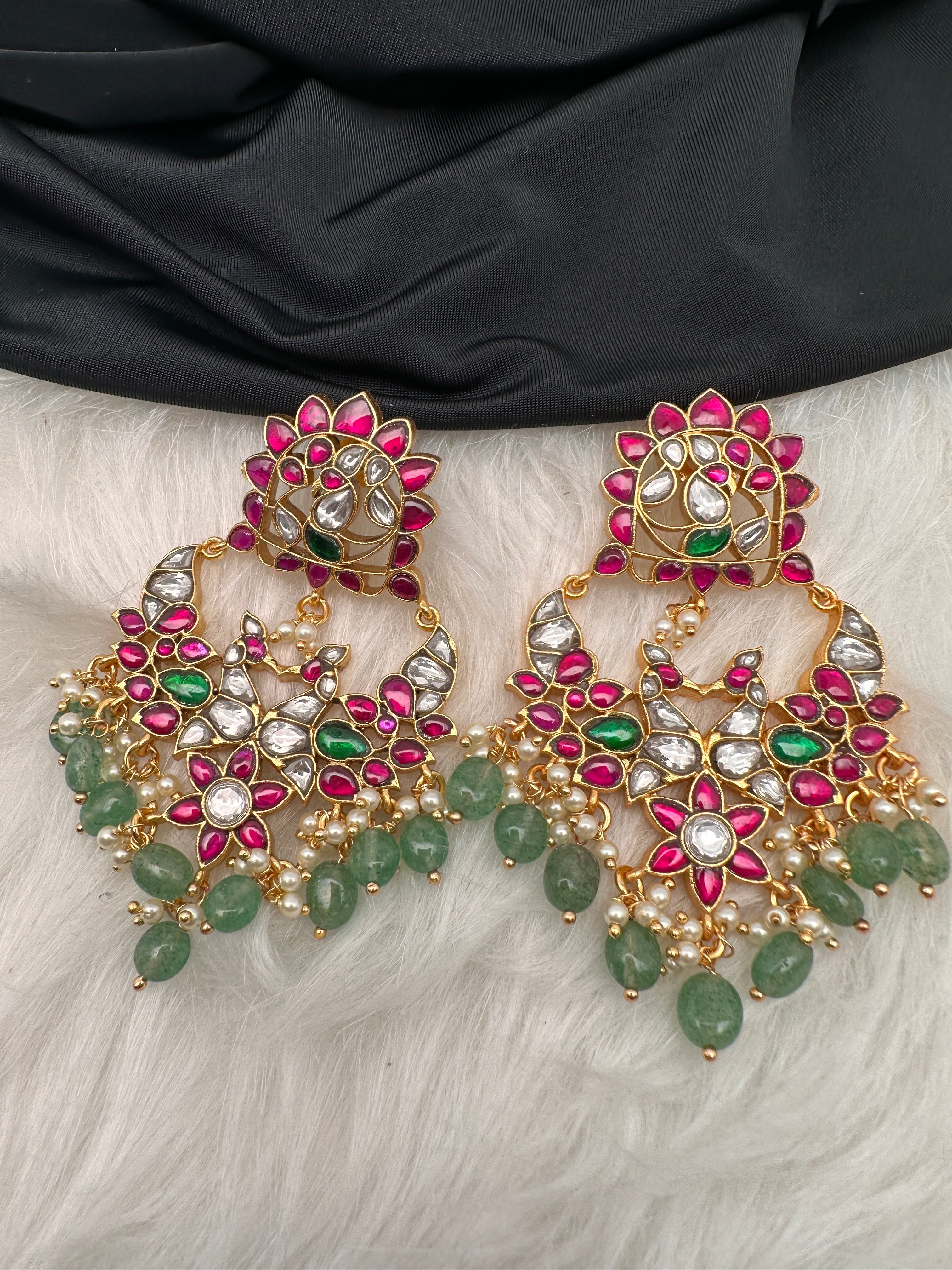 Buy Sarit Enamel Jadau Silver Earrings Studs | Paksha