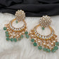 Jadau Kundan Chandbali Earrings