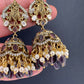 Krishna Jhumki Earrings - Purple