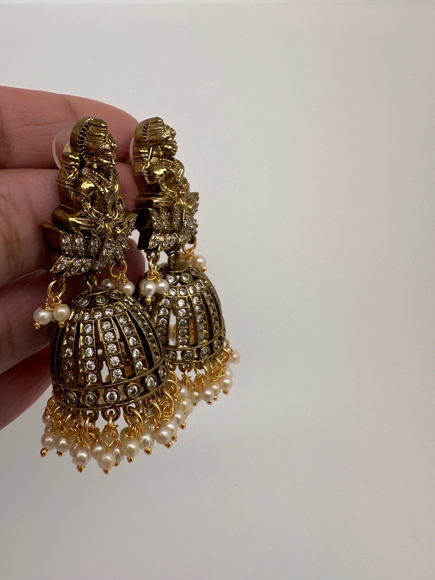 Goddess Lakshmi Nakshi Victorian Jhumka