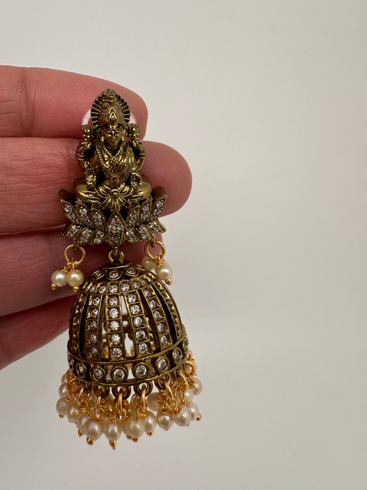 Goddess Lakshmi Nakshi Victorian Jhumka
