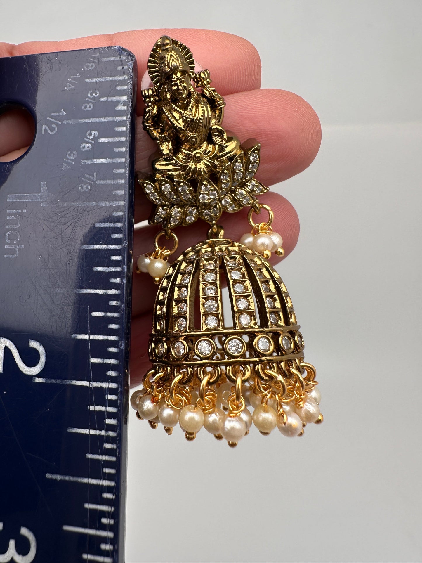 Goddess Lakshmi Nakshi Victorian Jhumka