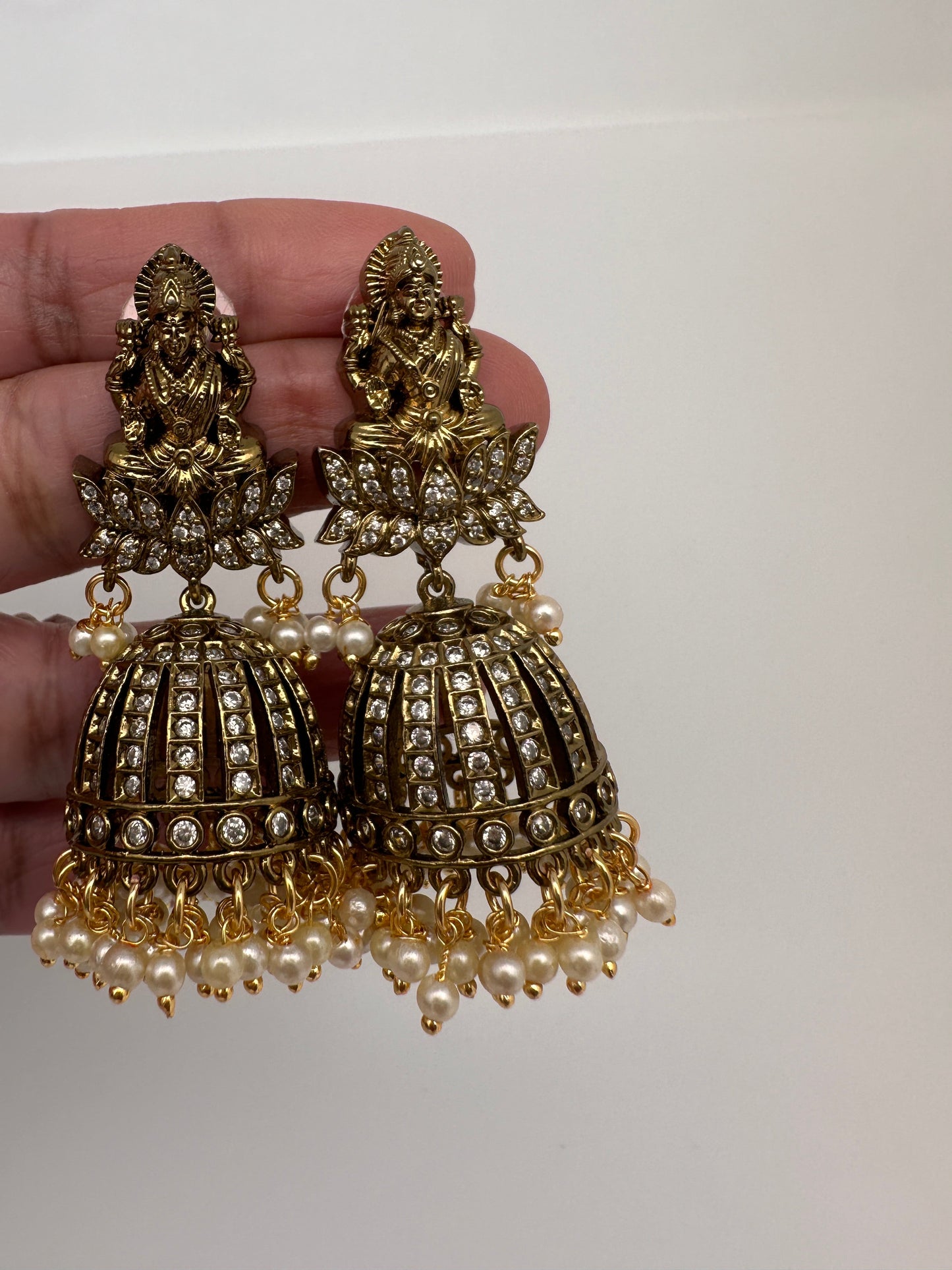 Goddess Lakshmi Nakshi Victorian Jhumka