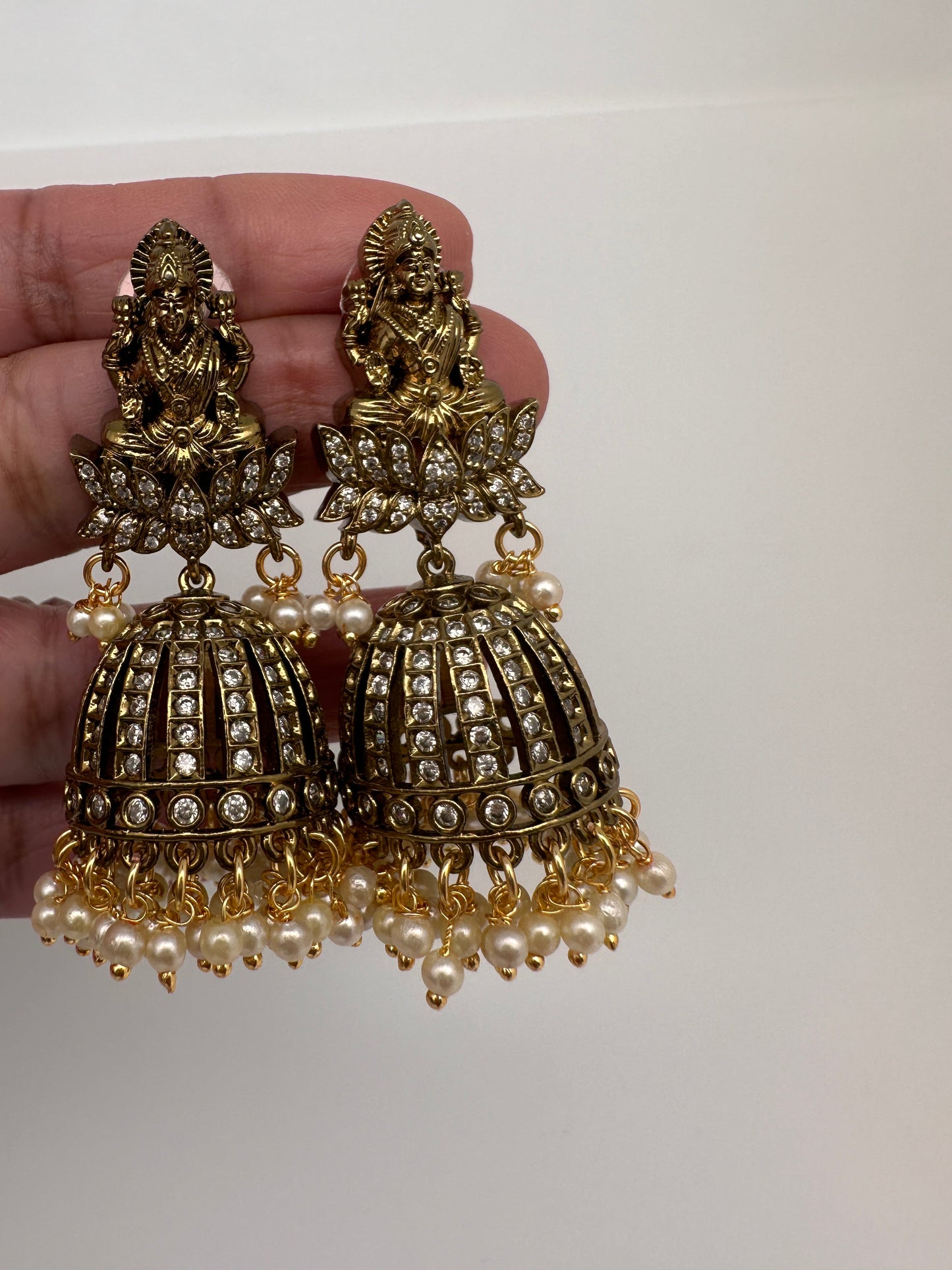 Goddess Lakshmi Nakshi Victorian Jhumka