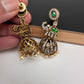 Moissanite AD Tulip Beads Jhumkas - Green