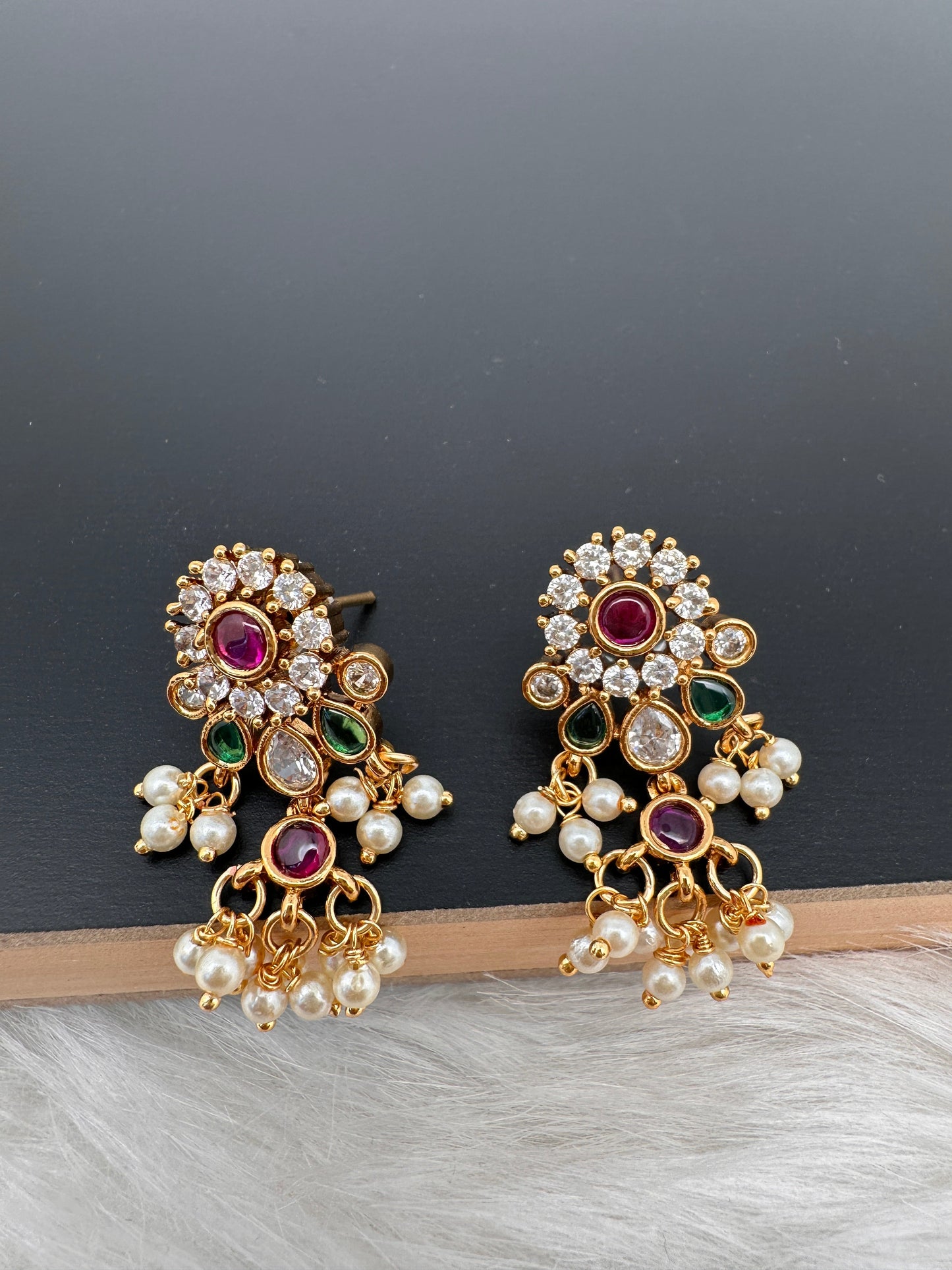 CZ Matte Dainty Earrings