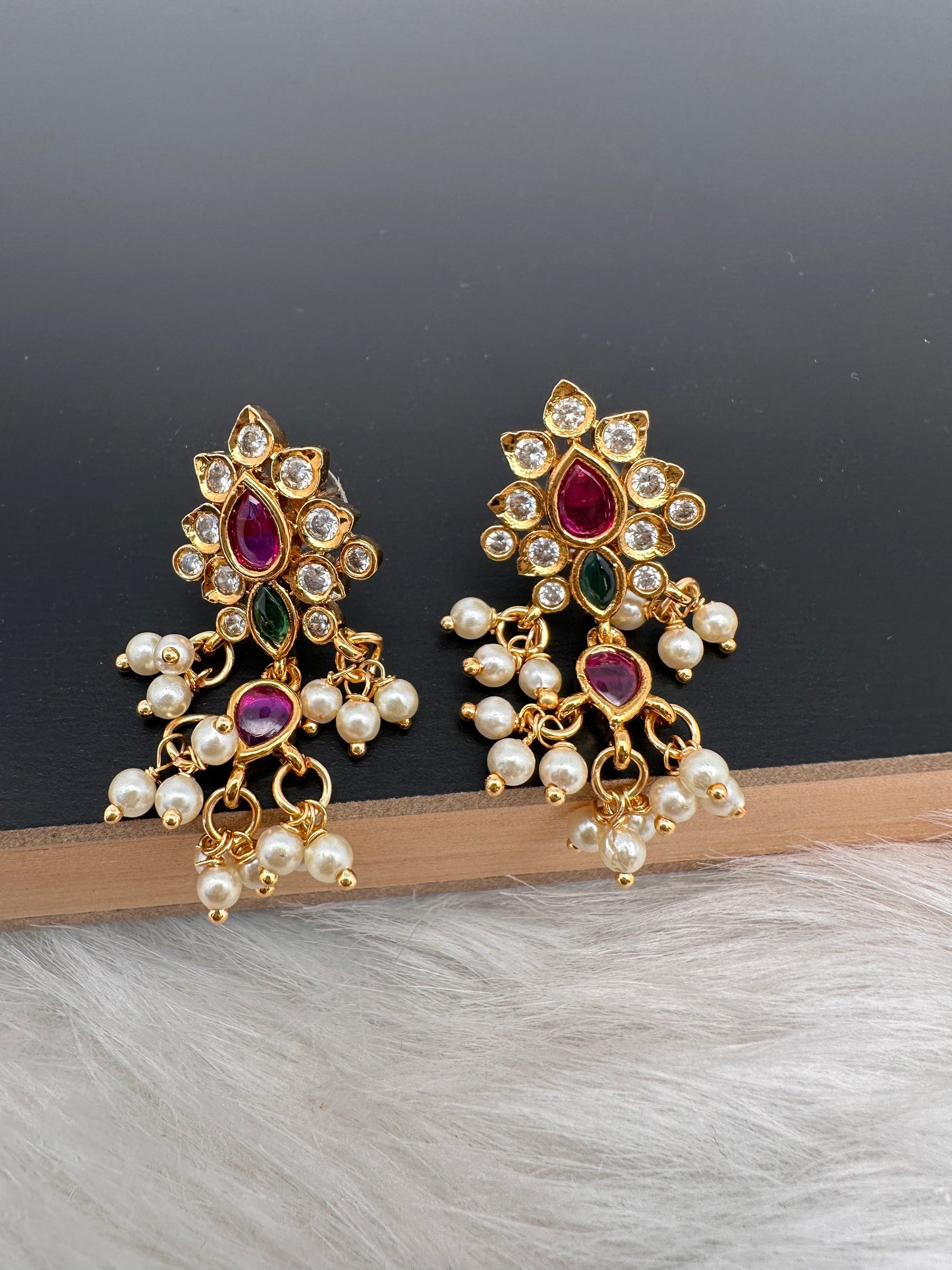 CZ Matte Dainty Earrings