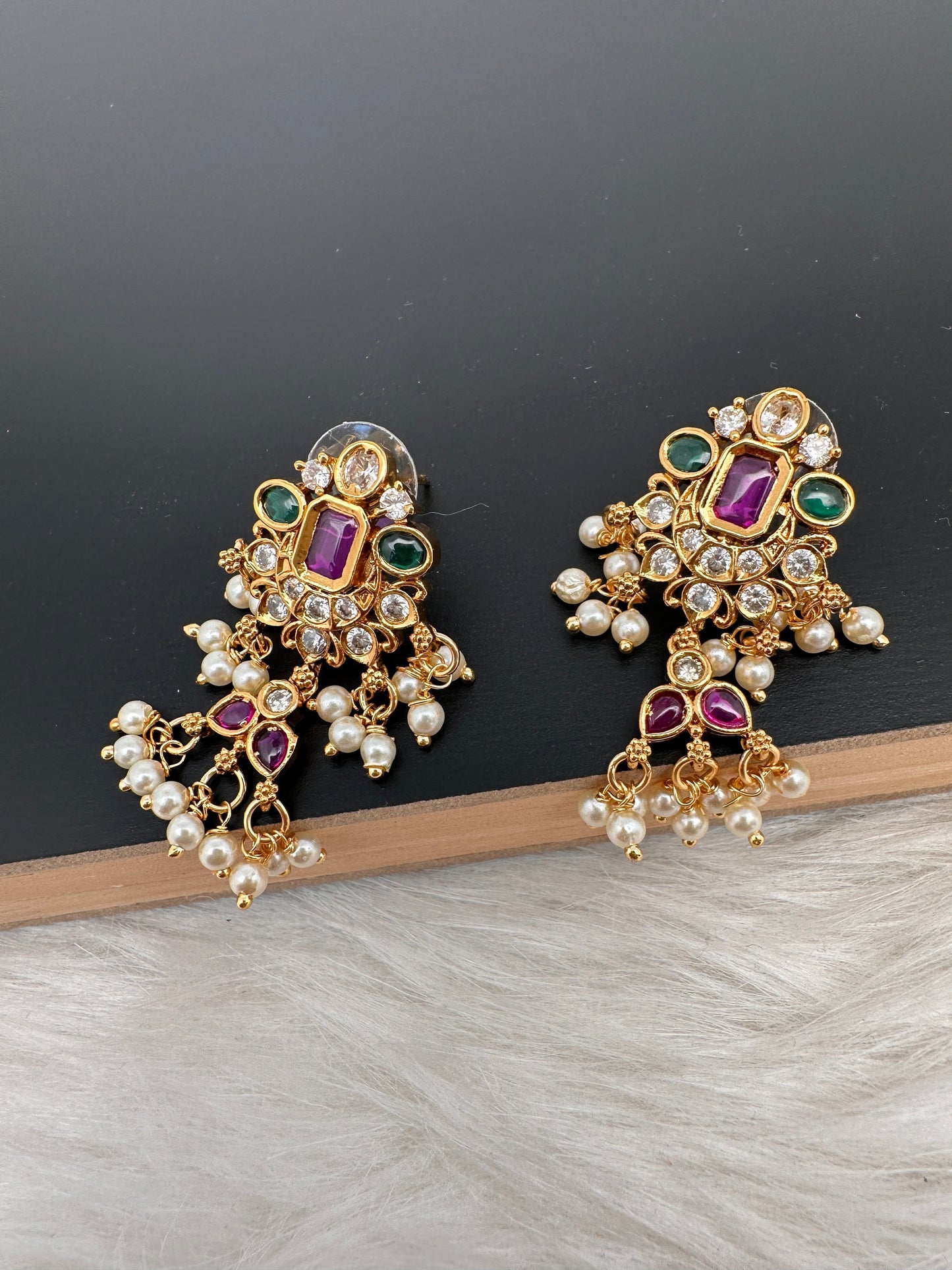 CZ Matte Dainty Earrings