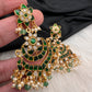 Jadau Kundan Green Earrings
