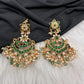 Jadau Kundan Green Earrings