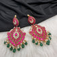 Jadau Kundan Pink Earrings