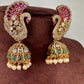 Peacock Multi Stone Matte Jhumka