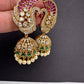 Peacock Multi Stone Matte Jhumka