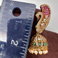 Peacock Multi Stone Matte Jhumka