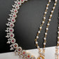 AD Red Stone Pearls Earchain