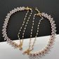 AD Red Stone Pearls Earchain