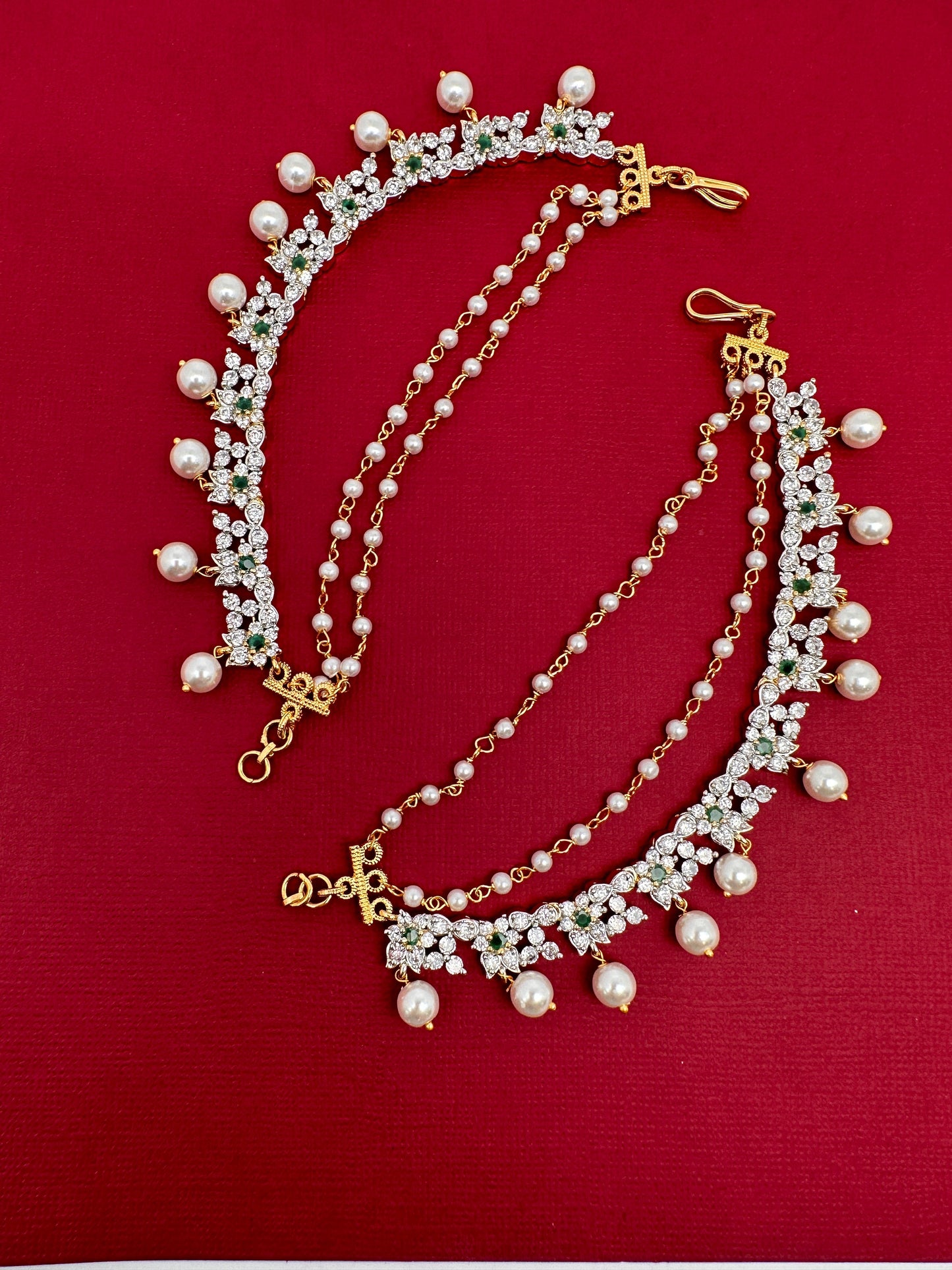 AD Green Stone Earchain