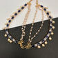 AD Color Stone Ear Chain - Blue