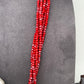 AD Blue Stone Black Stone Detachable Pendent Red Beads Mother Of Pearls Mala