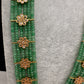 Six Line Green Emerald Beads Necklace