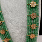 Six Line Green Emerald Beads Necklace