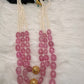 Real Rose Quartz Multi Layer Mala Necklace