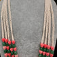 Coral Emerald Nakshi Multi Layer Necklace