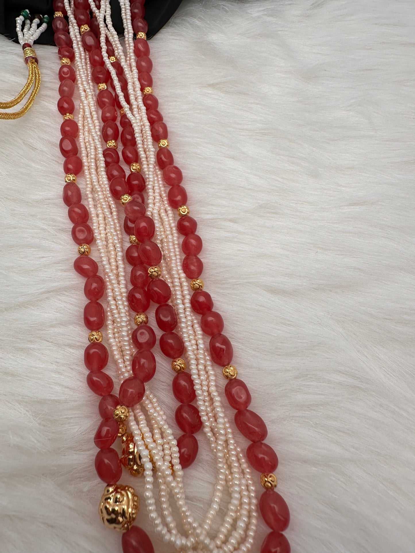 Ruby Pearls Nakshi Multi Layer Necklace