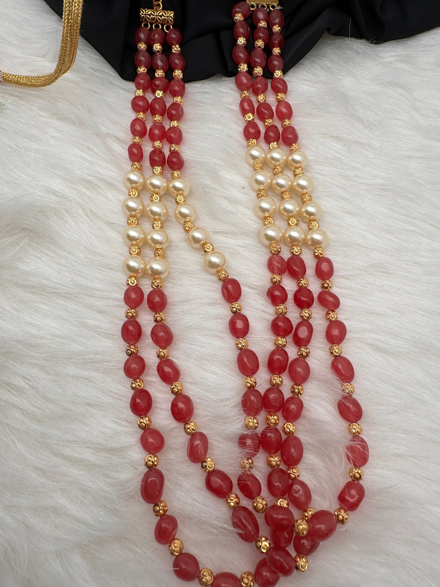 Ruby Pearls Nakshi Multi Layer Necklace