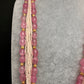 Rose Quartz Emerald Pearls Nakshi Multi Layer Necklace