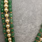 Emerald Beads Pearls Multi Layer Necklace