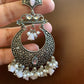 Chandbali Light Pink Beads and Pearls Earrings