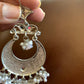 Chandbali Light Pink Beads and Pearls Earrings