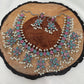 Aqua and Pink Jhumka Design Short Necklace