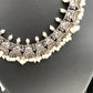 Pearls Oxidized German Silver Neckline Necklace