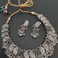 Peacock Design Silver Replica Neckline Necklace
