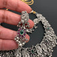 Peacock Design Silver Replica Neckline Necklace