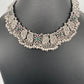 Peacock Design Silver Replica Neckline Necklace