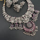 Goddess Lakshmi Silver Replica Short Necklace